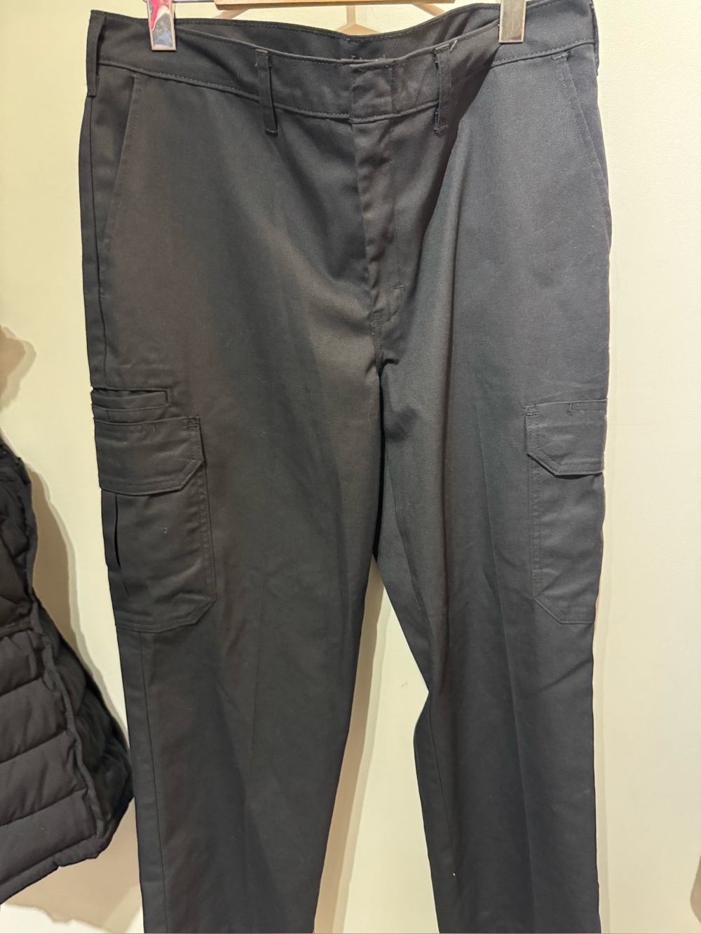 Men's Black Cargo Pants with Utility Pockets work pants 34x30